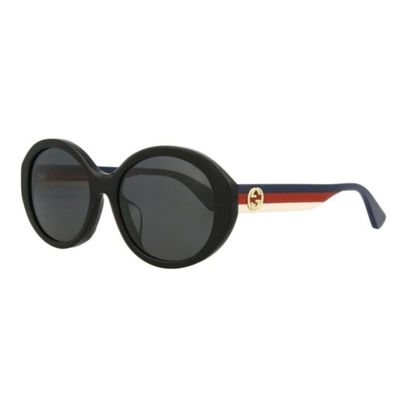 Gucci Womens Round/Oval Black Multicolor Grey Fashion Designer Eyewear - Picture 1 of 4